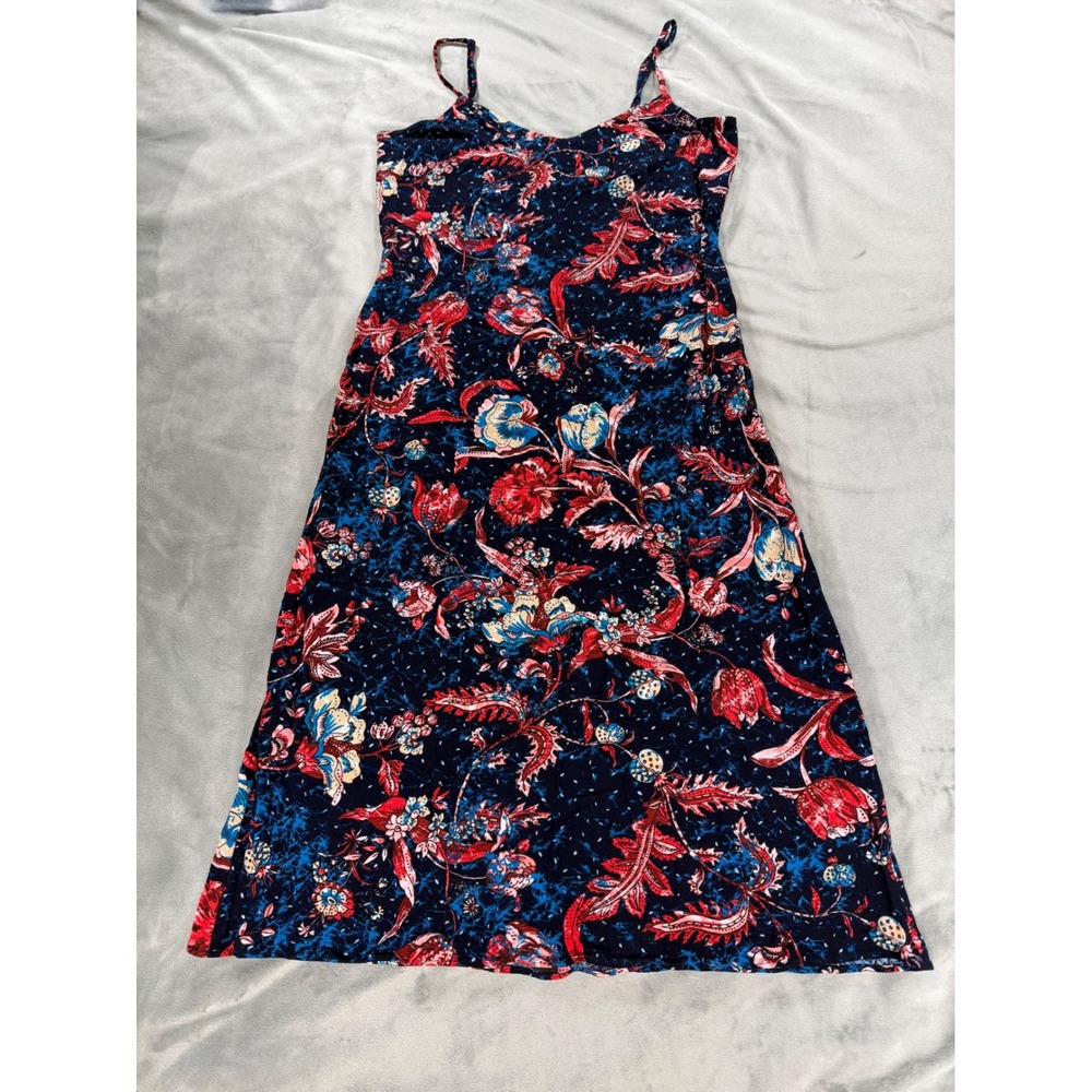 Express XS Multicolor Floral Paisley Slip Dress V-Neck Coquette Whimsigoth Y2K